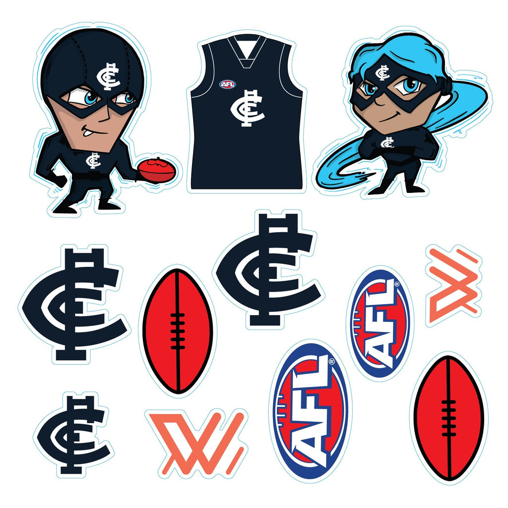 (20-PACK) AFL Licensed Individual Team Sticker Sheets - Choose Your Team!