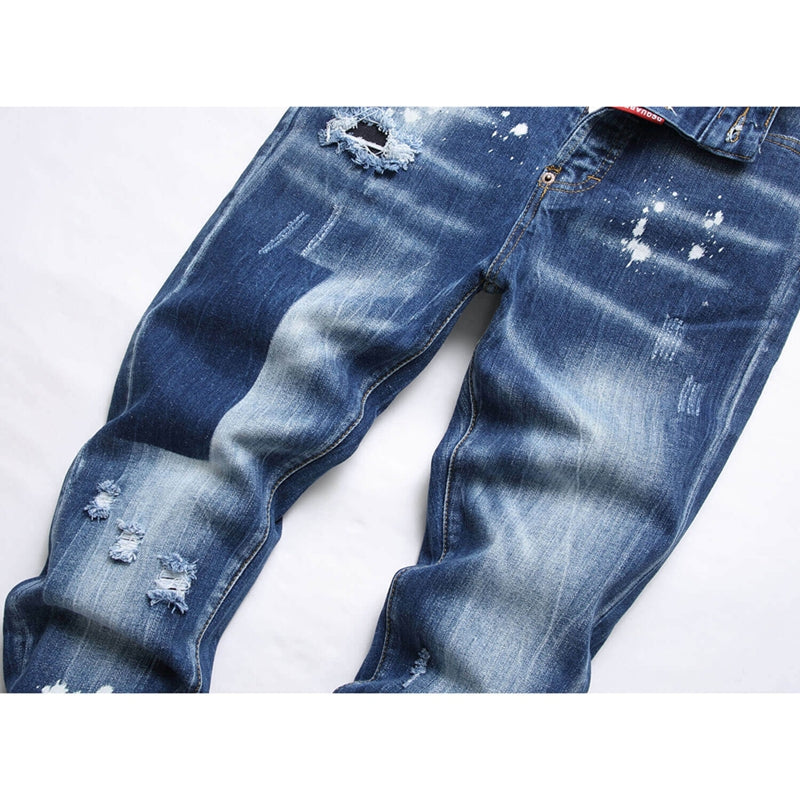 2025 New Men's Ink Splash Jeans