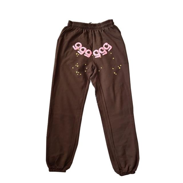 Sp5der 555 555-Web Pattern BrownTracksuit