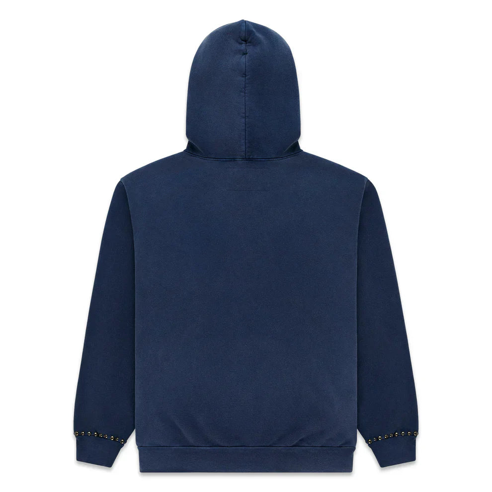 Sp5der Blue Studded Punk Hoodie