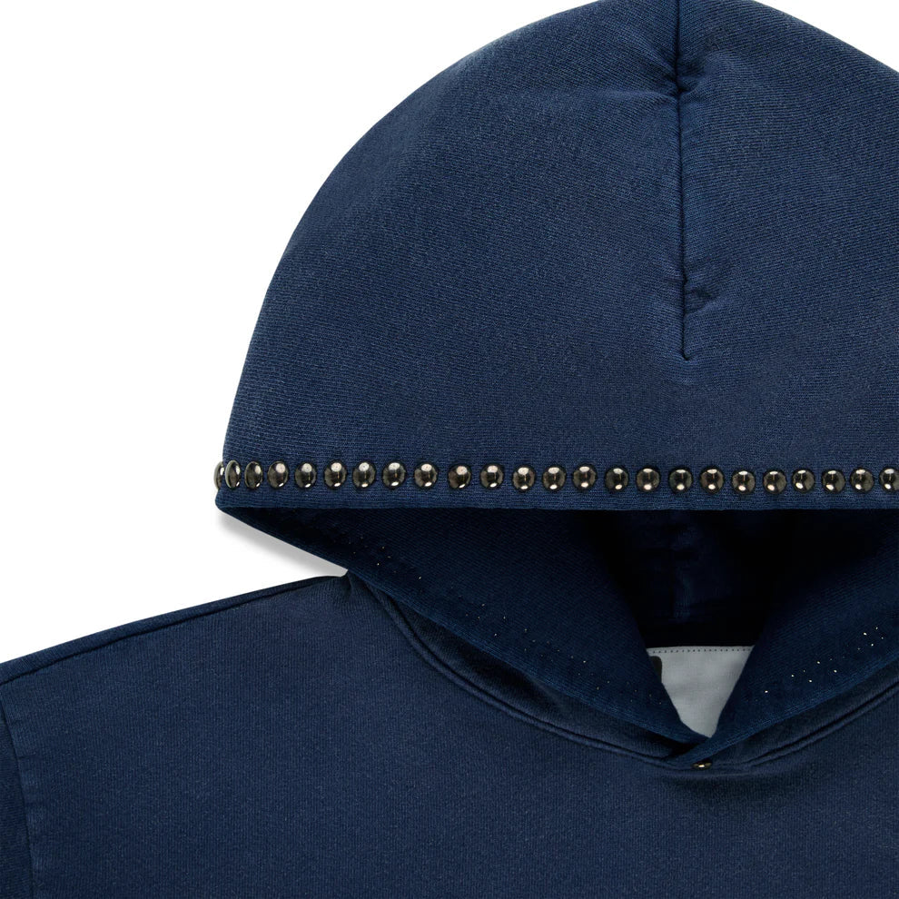 Sp5der Blue Studded Punk Hoodie