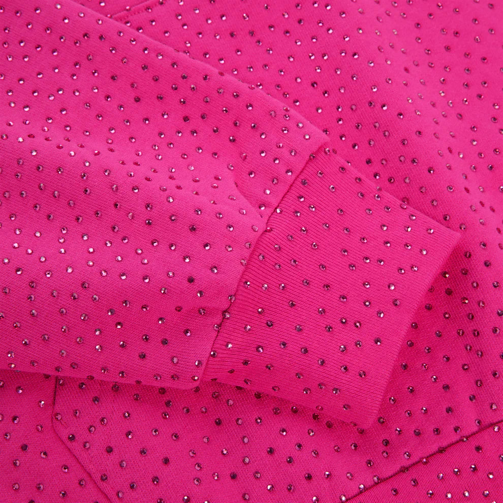 Sp5der Pink VVS Rhinestone Hoodie