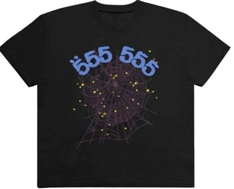 Sp5der 555 555 Printed Black -T-Shirt
